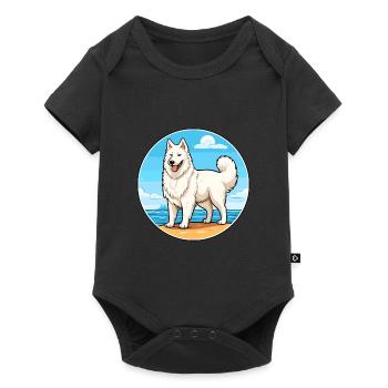 Berger Blanc Suisse Dog Breed Cartoon Kawaii Dog - Baby Premium short-sleeve bodysuit - black - Front