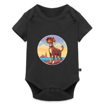 Braque Du Bourbonnais Race De Chien Cartoon Kawaii Chien - Body à manches courtes Premium Bébé - noir - Devant