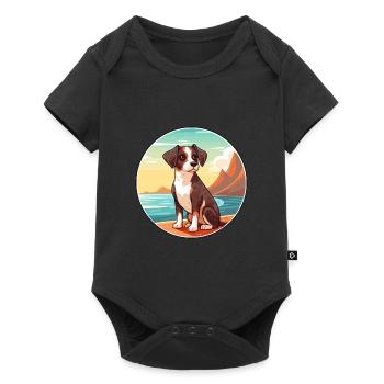 Cao Da Serra De Aires Dog Breed Cartoon Kawaii Dog - Baby Premium short-sleeve bodysuit - black - Front