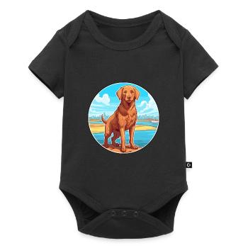 Chesapeake Bay Retriever Dog Breed Cartoon Kawaii - Baby Premium short-sleeve bodysuit - black - Front