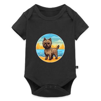 Cairn Terrier chien race Cartoon Kawaii Clipart chien - Body à manches courtes Premium Bébé - noir - Devant