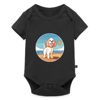 Klempner Spaniel Hund Rasse Cartoon Kawaii Clipart - Baby Premium Kurzarmbody - Schwarz - Vorne