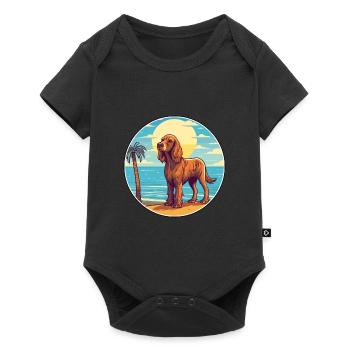 Englischer Cocker Spaniel Hund Rasse Cartoon Kawaii - Baby Premium Kurzarmbody - Schwarz - Vorne