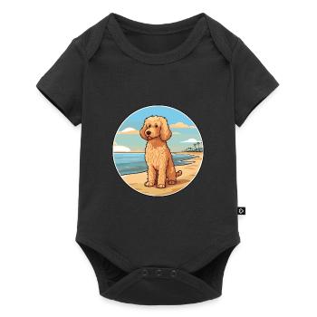 Goldendoodle chien race Cartoon Kawaii Clipart chien - Body à manches courtes Premium Bébé - noir - Devant