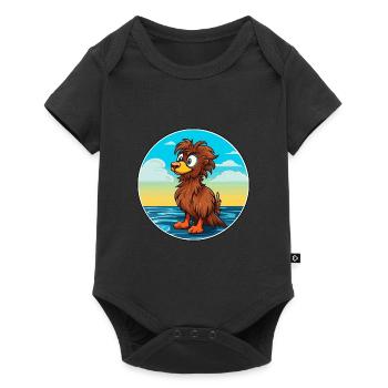 Griffon Nivernais Dog Breed Cartoon Kawaii Clipart - Baby Premium short-sleeve bodysuit - black - Front