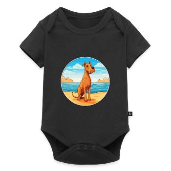 Irish Terrier chien race Cartoon Kawaii Clipart chien - Body à manches courtes Premium Bébé - noir - Devant