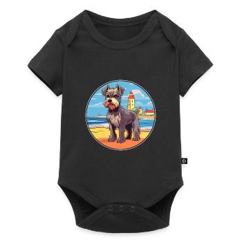 Mittelschnauze chien race Cartoon Kawaii Clipart - Body à manches courtes Premium Bébé - noir - Devant