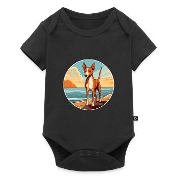 Podenco Canario chien race Cartoon Kawaii Clipart - Body à manches courtes Premium Bébé - noir - Devant