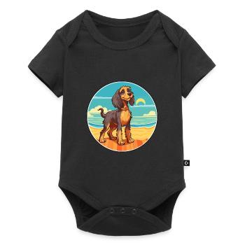 Phalene Dog Breed Cartoon Kawaii Clipart Dog Pet - Baby Premium short-sleeve bodysuit - black - Front