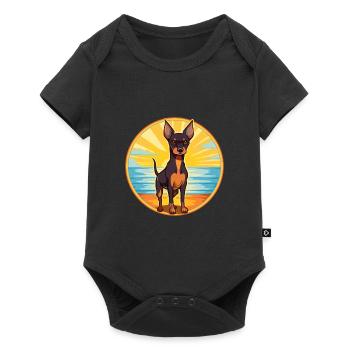 Jouet Manchester Terrier Chien Race Cartoon Kawaii - Body à manches courtes Premium Bébé - noir - Devant