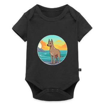 thailändisch ridgeback hunderasse cartoon kawaii clipart - Baby Premium Kurzarmbody - Schwarz - Vorne