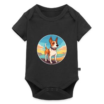 Teddy Roosevelt Terrier Dog Breed Cartoon Kawaii - Baby Premium short-sleeve bodysuit - black - Front