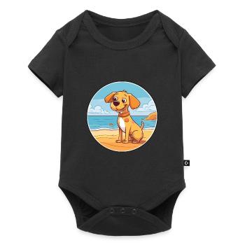 Sabueso Español Hund Rasse Cartoon Kawaii Clipart - Baby Premium Kurzarmbody - Schwarz - Vorne
