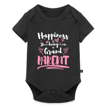 Mamie Progéniture Grand-père Amour - Body à manches courtes Premium Bébé - noir - Devant