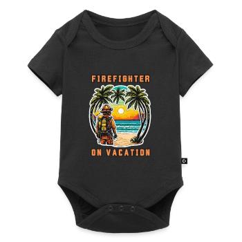 Firefighter on vacation - Baby Premium short-sleeve bodysuit - black - Front