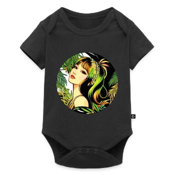 Femme Moderne Tropicale - Body à manches courtes Premium Bébé - noir - Devant