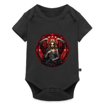 Abstrait Diable Satan Squelette Démons - Body à manches courtes Premium Bébé - noir - Devant