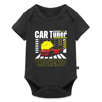 Auto Autofahrer Driften - Baby Premium Kurzarmbody - Schwarz - Vorne