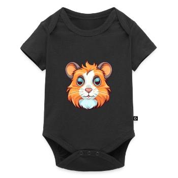 Hamster Buntes Aquarell Cartoon Kawaii Tier - Baby Premium Kurzarmbody - Schwarz - Vorne