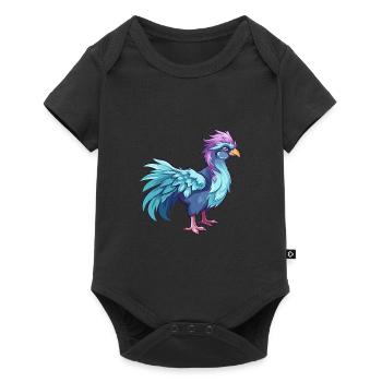 Hippogriffe Aquarelle Colorée Dessin Animé Kawaii Anim - Body à manches courtes Premium Bébé - noir - Devant