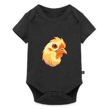 Chick Pet Colorful Watercolor Cartoon Kawaii Anima - Baby Premium short-sleeve bodysuit - black - Front