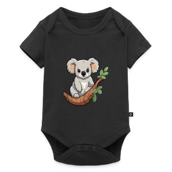 Koala Cute Cartoon Kawaii Watercolor Animal Pet - Baby Premium short-sleeve bodysuit - black - Front
