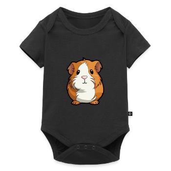 Cochon d’Inde mignon dessin animé kawaii aquarelle Animal P - Body à manches courtes Premium Bébé - noir - Devant