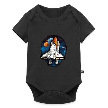 Navette spatiale spatiale - Body à manches courtes Premium Bébé - noir - Devant