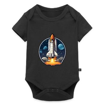 Navette spatiale spatiale - Body à manches courtes Premium Bébé - noir - Devant