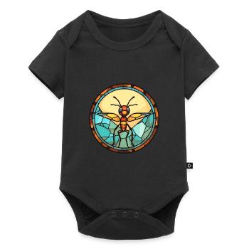 Ant Stained Glass Colorful Cartoon Kawaii Animal - Baby Premium short-sleeve bodysuit - black - Front