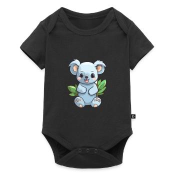 Koala Cute Cartoon Kawaii Watercolor Animal Pet - Baby Premium short-sleeve bodysuit - black - Front