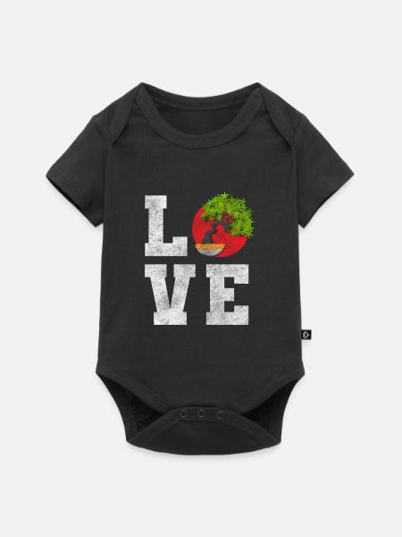 Bonsai Züchter - Baby Premium Kurzarmbody - Schwarz