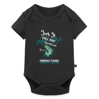 Angler Petri Heil Pike - Baby Premium short-sleeve bodysuit - black - Front