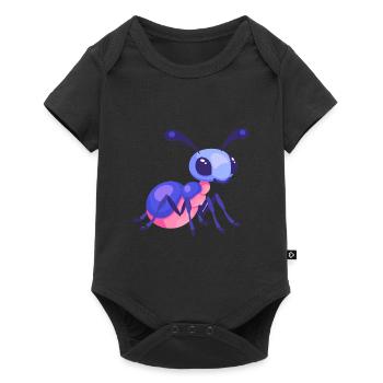 Ant Cute Happy Kawaii Cartoon Clipart Animal - Baby Premium short-sleeve bodysuit - black - Front