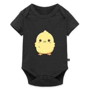 Chicken Cute Happy Kawaii Cartoon Clipart Animal - Baby Premium short-sleeve bodysuit - black - Front
