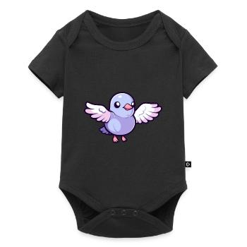 Pigeon Mignon Heureux Kawaii Cartoon Clipart Animal - Body à manches courtes Premium Bébé - noir - Devant