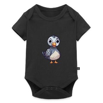 Pintade Mignon Heureux Kawaii Dessin Animé Clipart Anim - Body à manches courtes Premium Bébé - noir - Devant