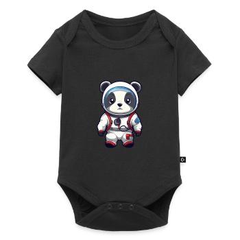 Astronaute Drôle Panda Kawaii Dessin Animé Animal De Compagnie - Body à manches courtes Premium Bébé - noir - Devant
