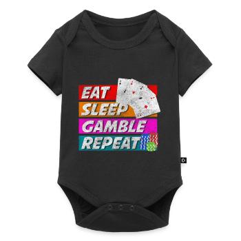 Joueurs de cartes Casino Blackjack Poker - Body à manches courtes Premium Bébé - noir - Devant