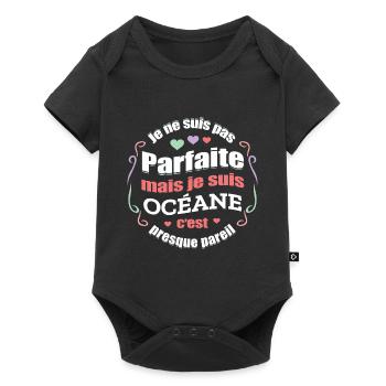 OCÉANE PARFAITE - PRENOM OCÉANE - Body à manches courtes Premium Bébé - noir - Devant