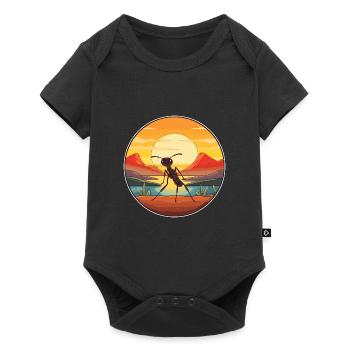 Ant Colorful Watercolor Cartoon Kawaii Animal - Baby Premium short-sleeve bodysuit - black - Front
