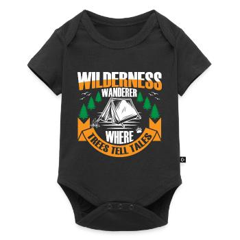 Wilderness Wanderer Where Trees Tell Tales - Baby Premium Kurzarmbody - Schwarz - Vorne
