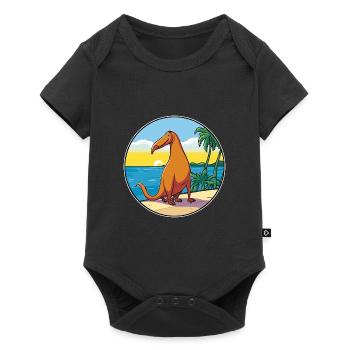 Anteater Watercolor Cartoon Kawaii Clipart Animal - Baby Premium short-sleeve bodysuit - black - Front