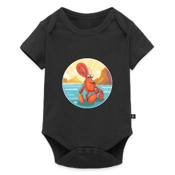Homard aquarelle dessin animé Kawaii Clipart Animal - Body à manches courtes Premium Bébé - noir - Devant