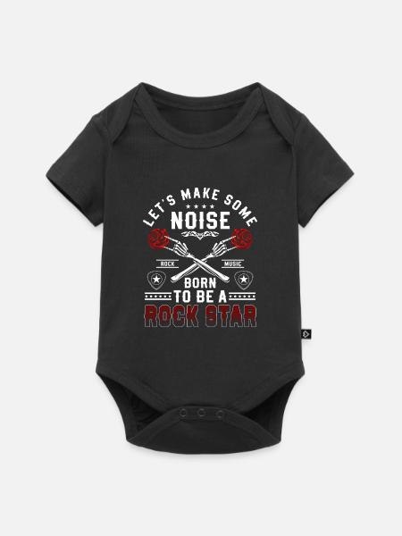 Muziekband Heavy Metal Concert - Premium babyrompertje met korte mouwen  - zwart