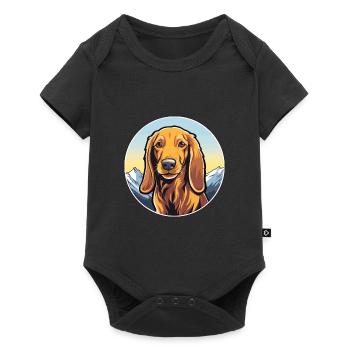 Alpine Dachsbracke Dog Breed Cartoon Kawaii Waterc - Baby Premium short-sleeve bodysuit - black - Front
