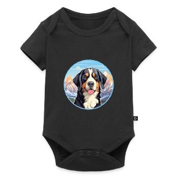 Appenzeller Sennenhund Dog Breed Cartoon Kawaii Wa - Baby Premium short-sleeve bodysuit - black - Front