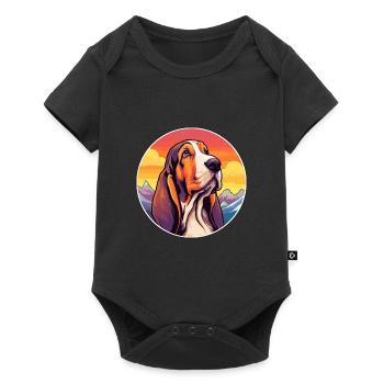 Basset Artesien Normand Dog Breed Cartoon Kawaii W - Baby Premium short-sleeve bodysuit - black - Front