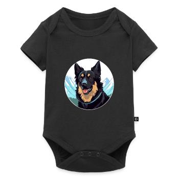 Belge Groenendael Chien Race Cartoon Kawaii Eau - Body à manches courtes Premium Bébé - noir - Devant