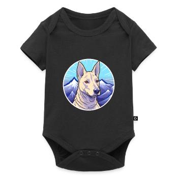 Blaues thailändisches Ridgeback-Hunderassen-Cartoon-Kawaii-Wasser - Baby Premium Kurzarmbody - Schwarz - Vorne